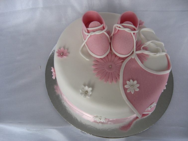 Cake with Baby Booties